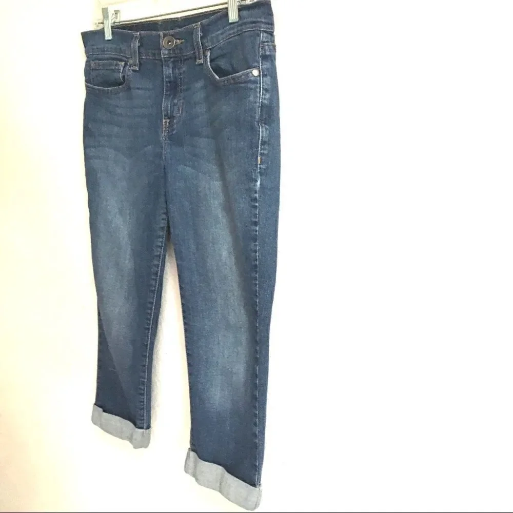‎Calvin Klein cropped cuffed jeans 28